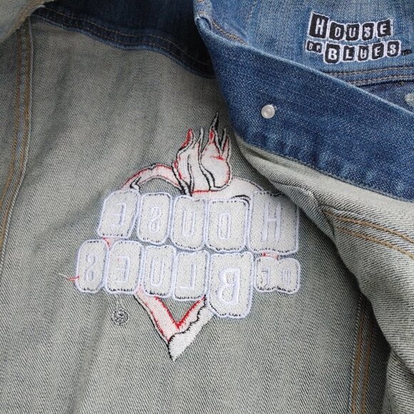 RARE House of Blues Denim Jacket Boho XL - Picture 5 of 8